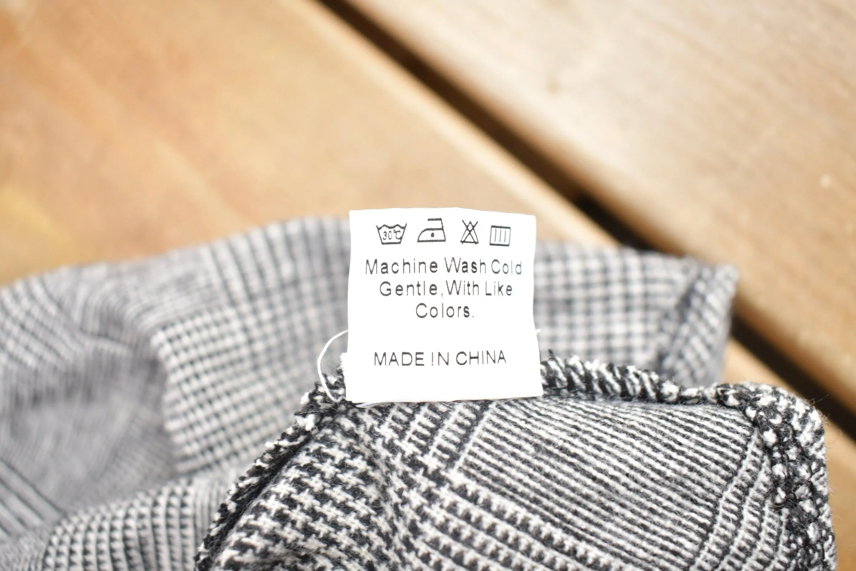 Vintage 1980s Houndstooth Plaid Shirt Dress