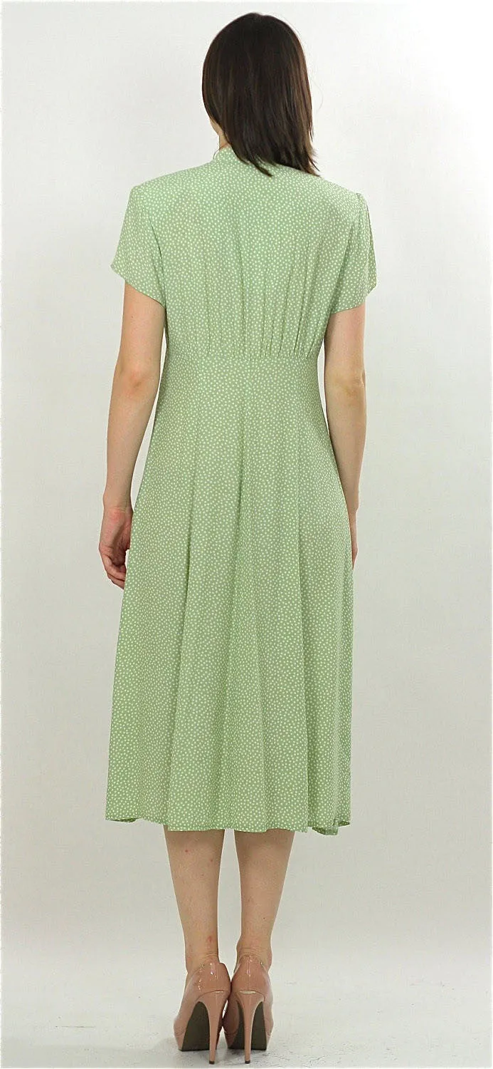Vintage 90s Grunge Boho pastel mint green dress