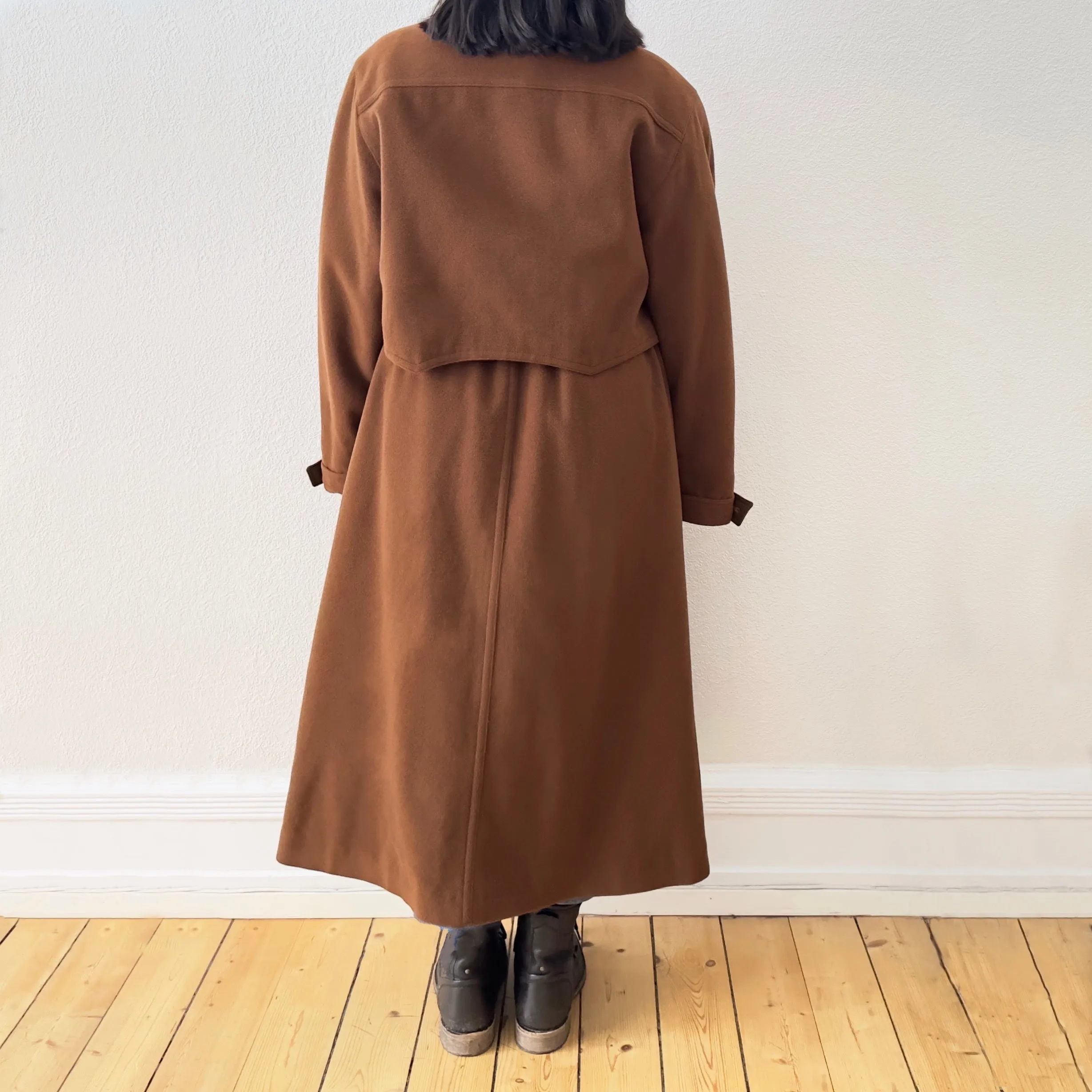 Vintage Brown Wool Coat, size EU42