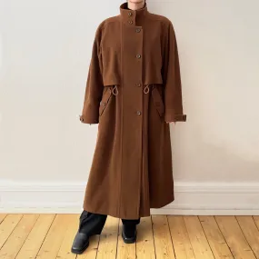 Vintage Brown Wool Coat, size EU42