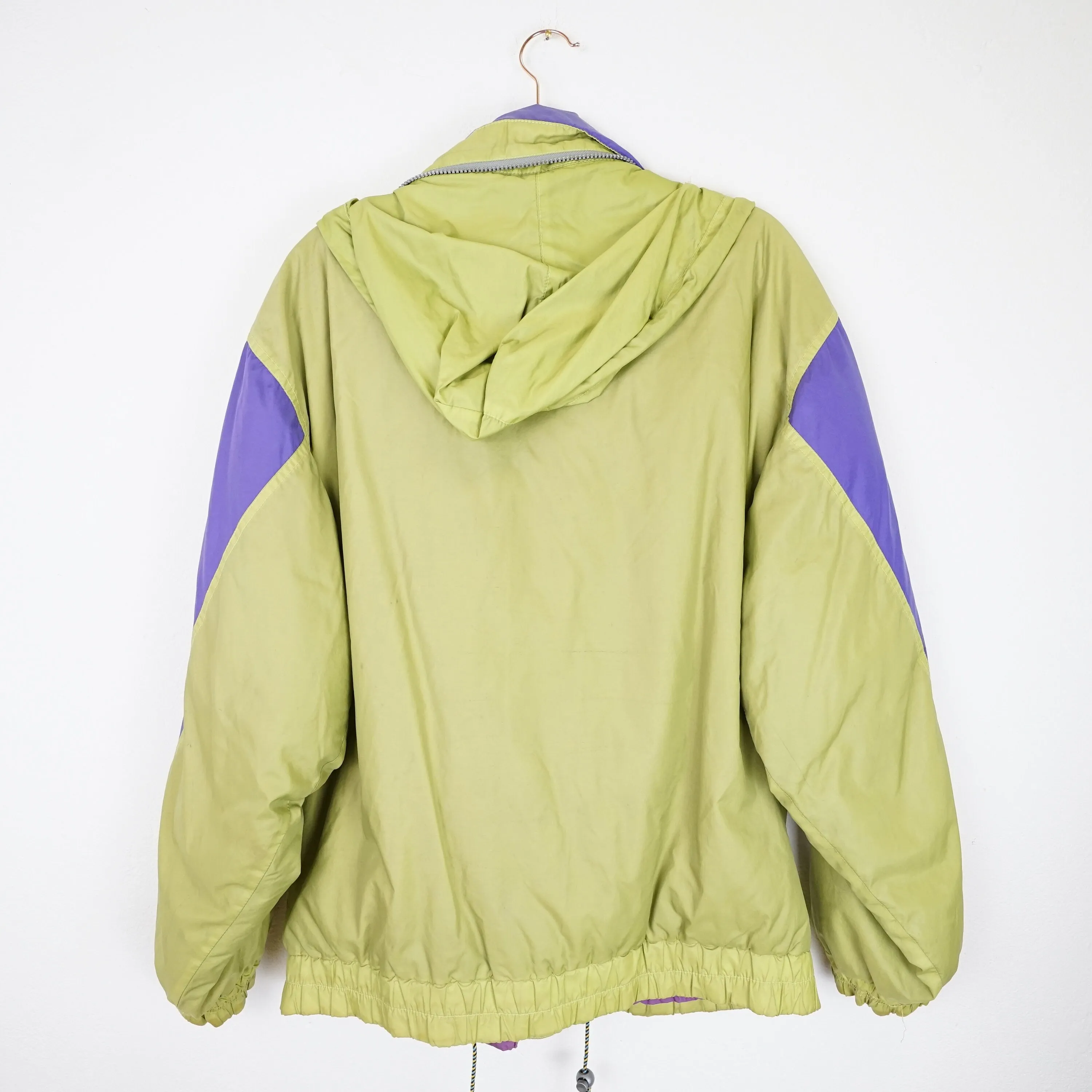Vintage green purple Ski Jacket men Size M