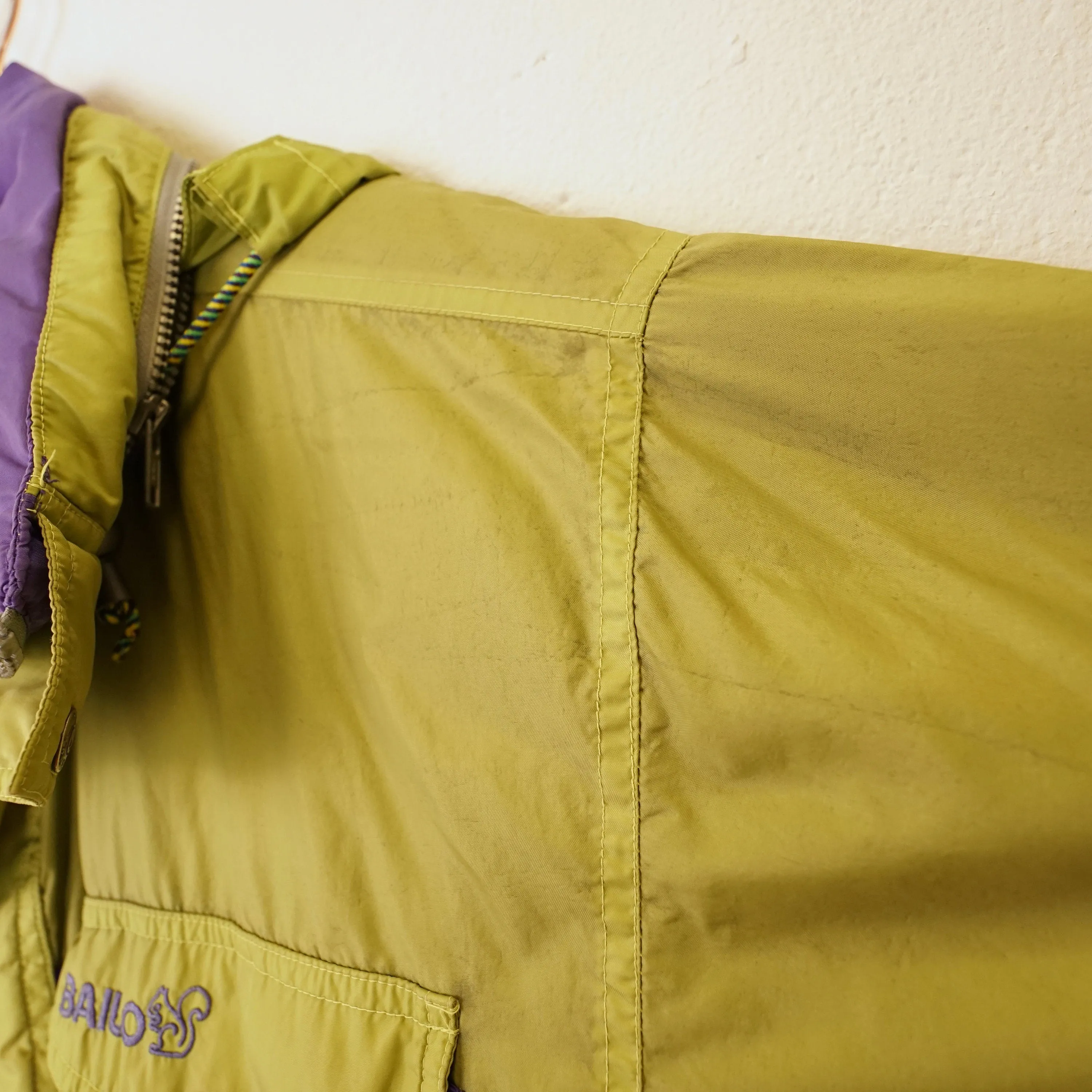 Vintage green purple Ski Jacket men Size M