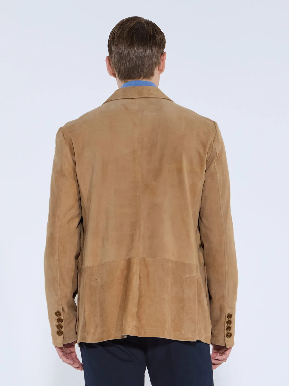 Walnut Suede Patch Pocket Jacket