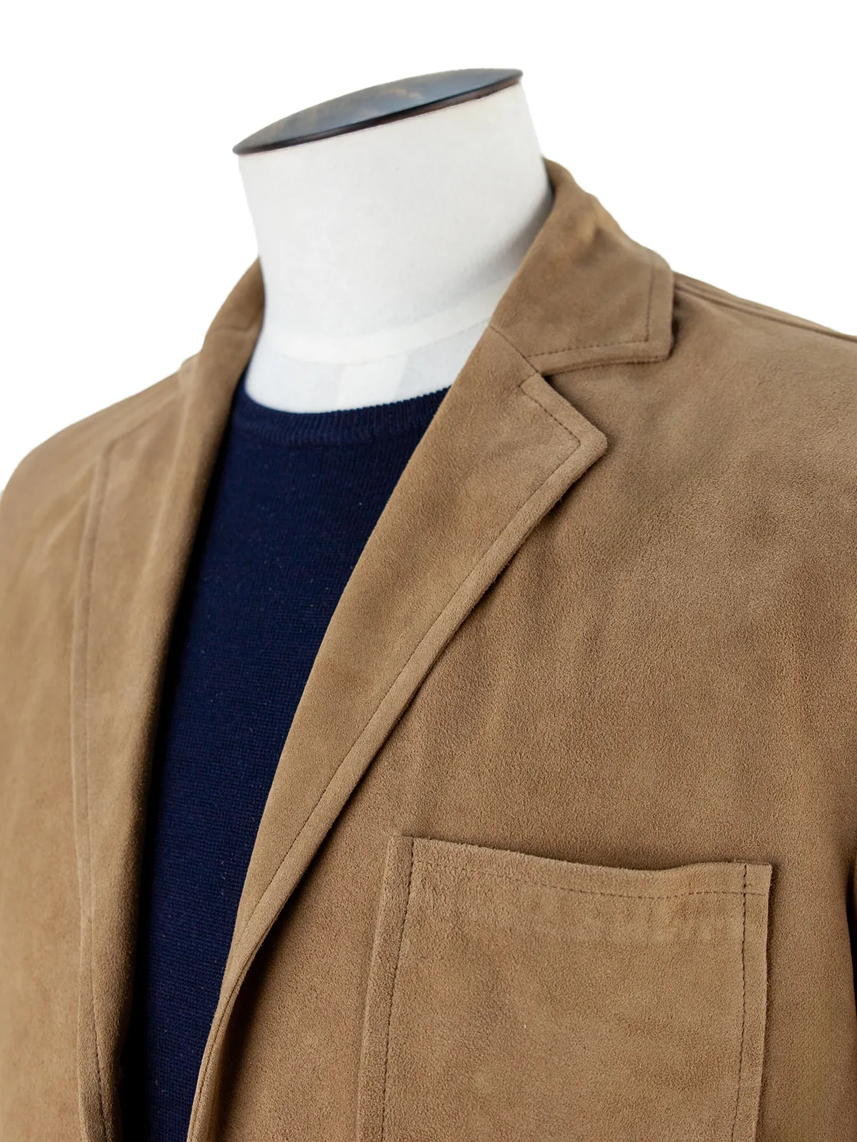 Walnut Suede Patch Pocket Jacket