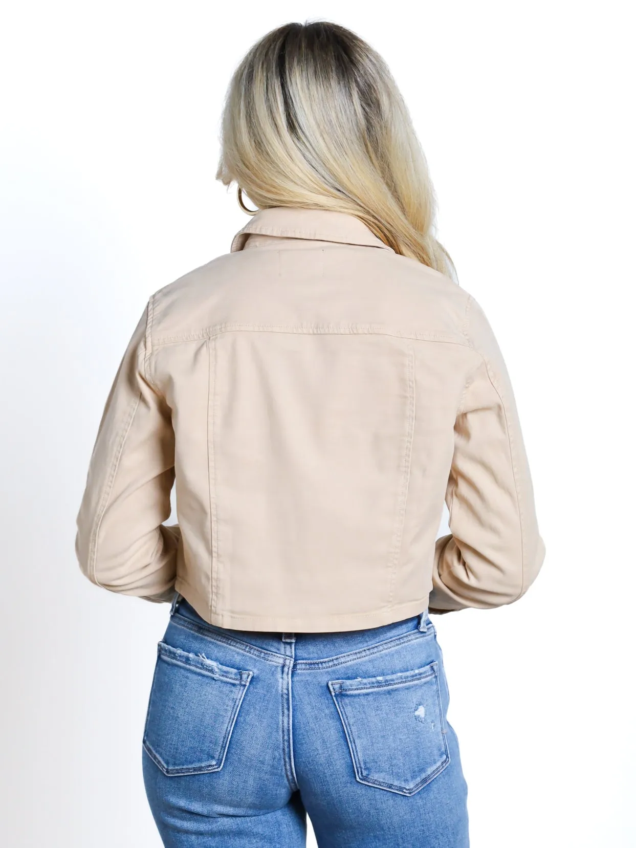 Wear It Out Front Pocket Crop Jacket