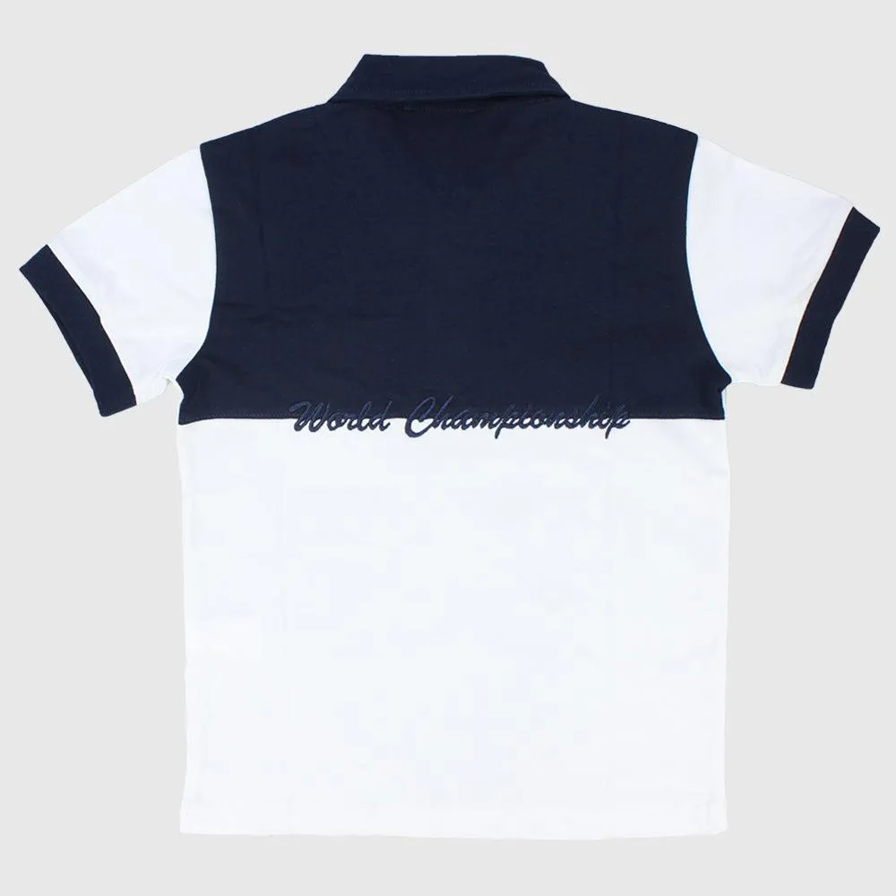 White Short-Sleeved Polo Shirt