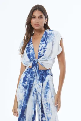 Wind Wrap Top // Cobalt Feather ~ NO RETURNS
