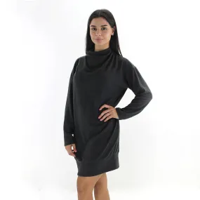 Women's Plain Solid Regular Fit Dress,Dark Grey