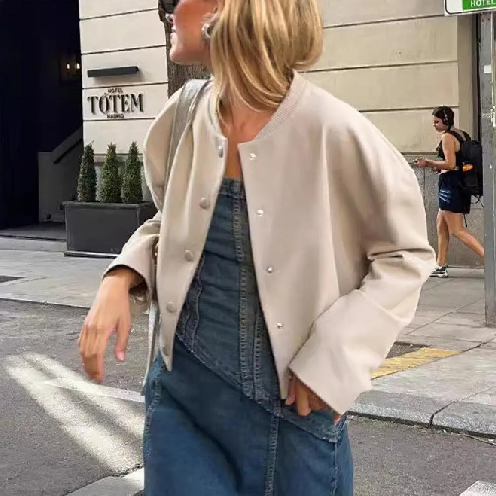 Women’s polyester jacket with pockets