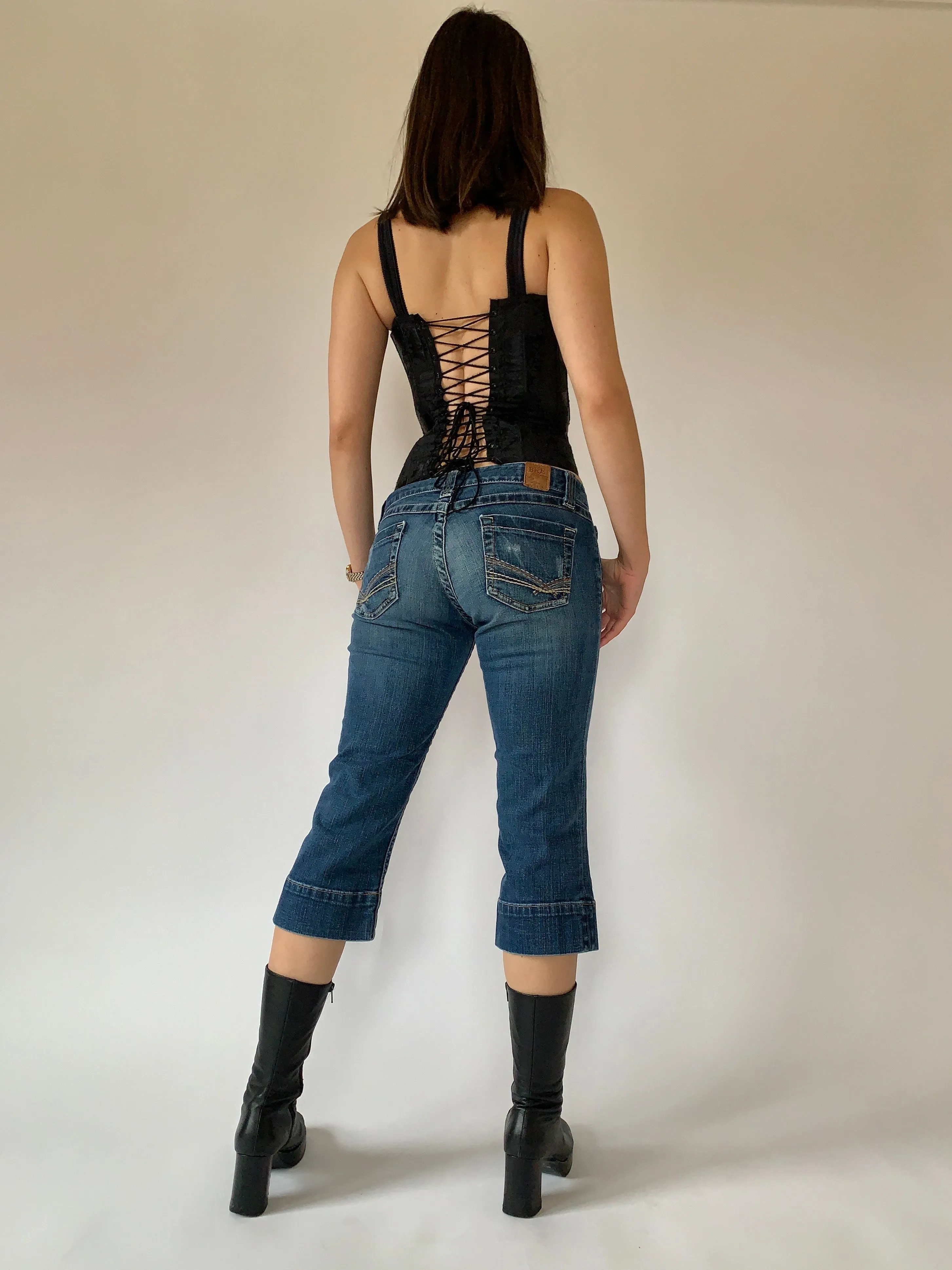 Y2K Denim Capris (S)