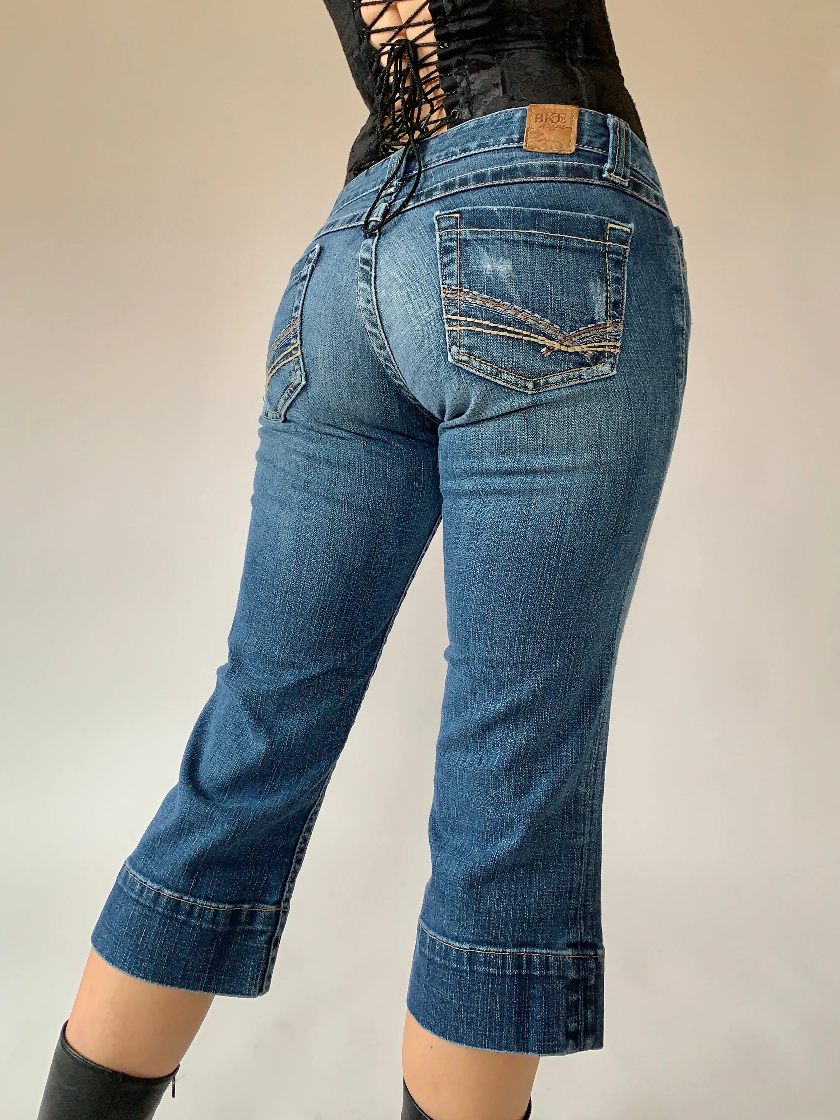 Y2K Denim Capris (S)