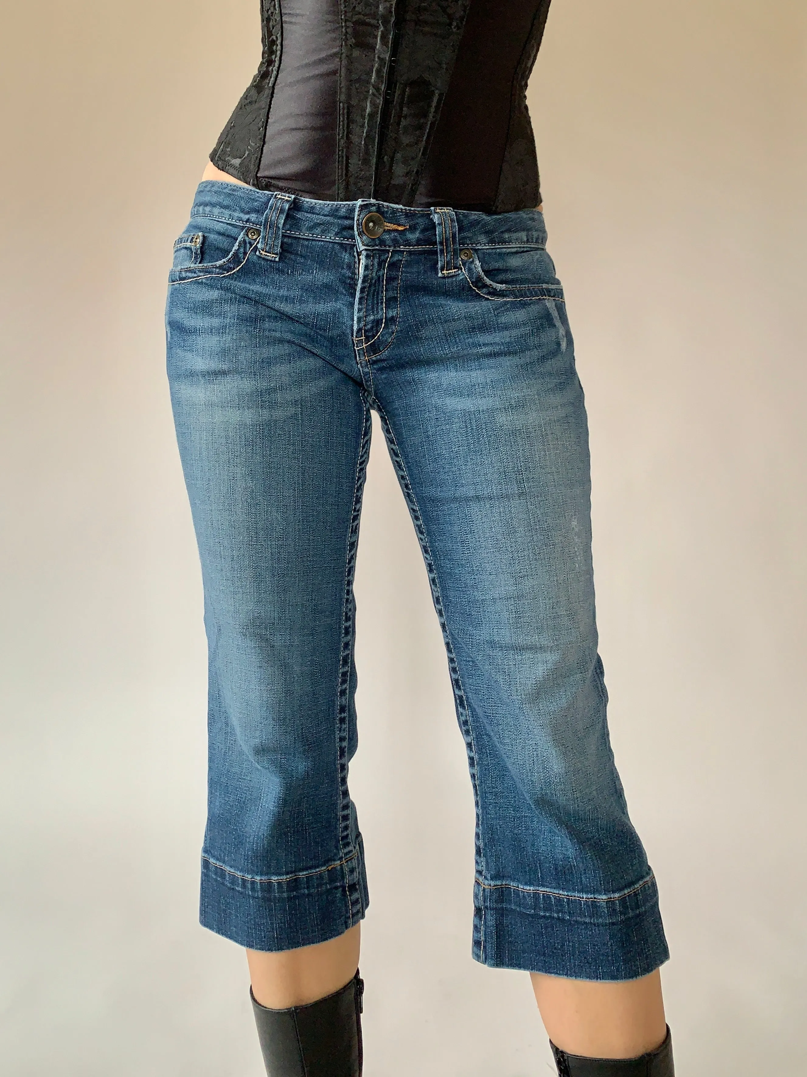 Y2K Denim Capris (S)